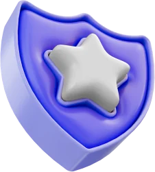 Razed security shield badge